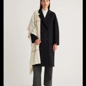 Quince Black and Cream Cashmere Wrap - sold out online